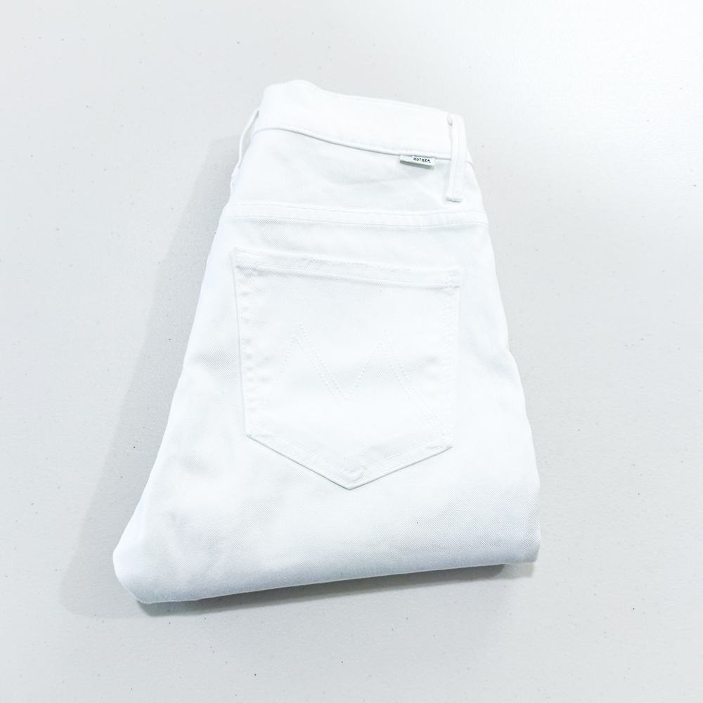 Mother Insider Crop Step Fray Glass Slipper Flared Denim Jeans Size 26